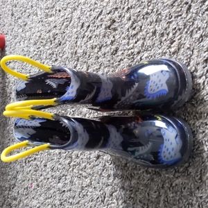 Light up dinosaur rain boots